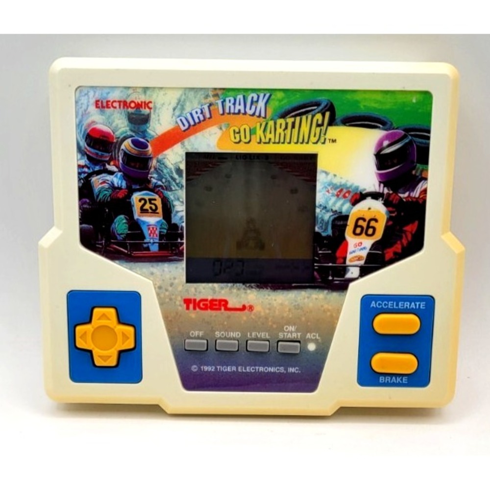 Dirt Track Go Karting! Tiger Electronics Handheld Game Tested WORKS